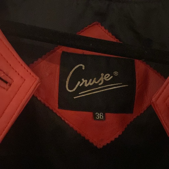 Vintage red leather jacket. Size tag says 36. Fits like a medium. - Picture 2 of 3